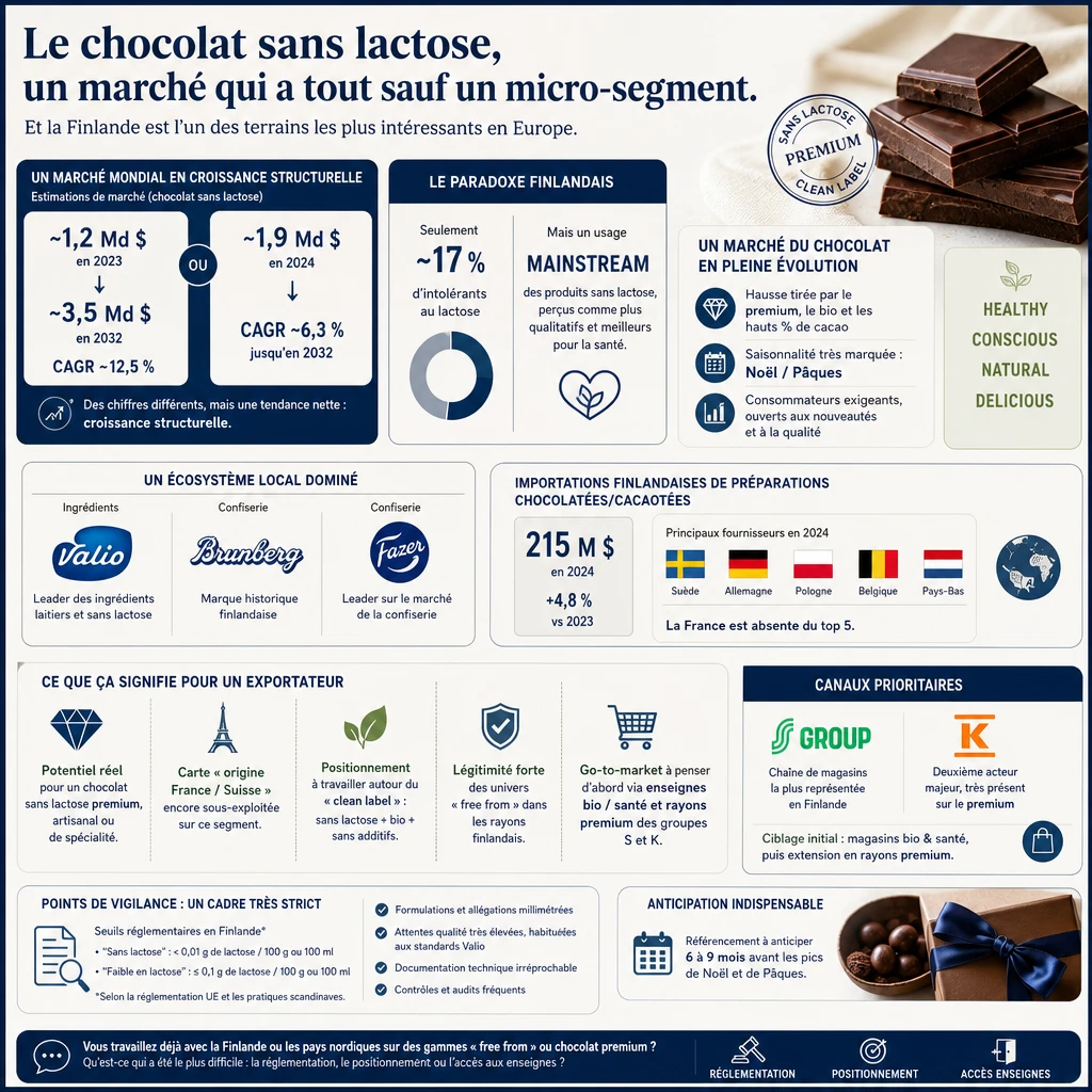 Le marché du chocolat sans Lactose